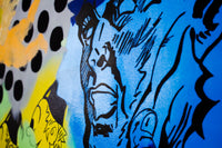 The Nation Comes Before Us by Shmutz 2021 Original Mixed-Media Painting on Canvas Close Up 1