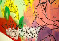 The Nation Comes Before Us by Shmutz 2021 Original Mixed-Media Painting on Canvas Close-Up 3