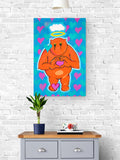 Sending Love by Shmutz, 2021 Original Pop Art Painting mixed-media on canvas 60x90cm room view