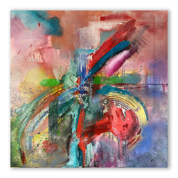 Money, Lust, Greed, Life by Shmutz, 2021 Original Abstract Painting Mixed-Media on Canvas