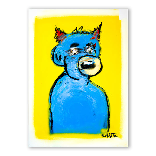 Wipe Away That Sad Face by Shmutz, 2021 Original Pop Art Painting on Paper